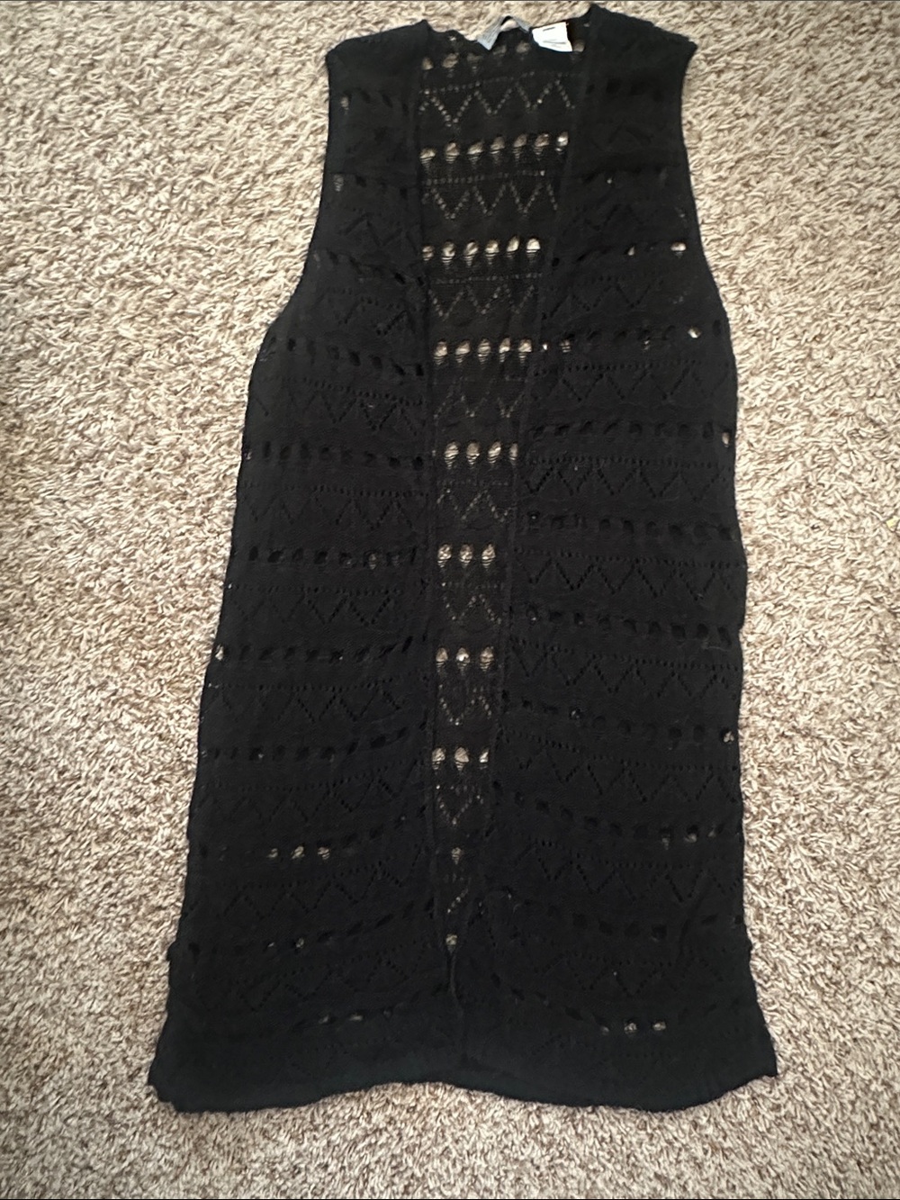 Joseph Black Crochet Vest